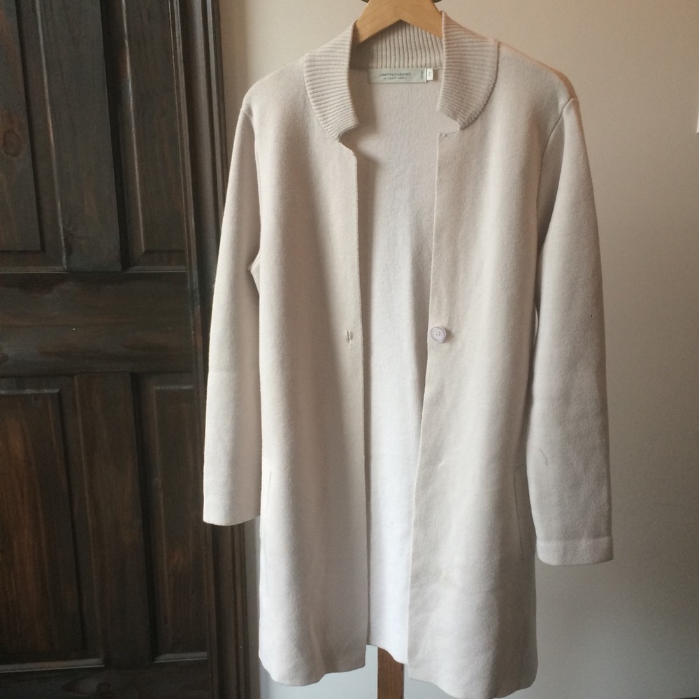 Simons wool blend cardigan, ecru, S